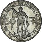 Belgium 50 Francs 1935 Frans Pos.B MS64 + Incuse letters, Verzenden, Zilver, Losse munt, Zilver