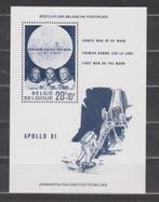 België 1969 Blok Eerste Maanlanding Apollo XI **, Orginele gom, Postfris, Postfris, Verzenden