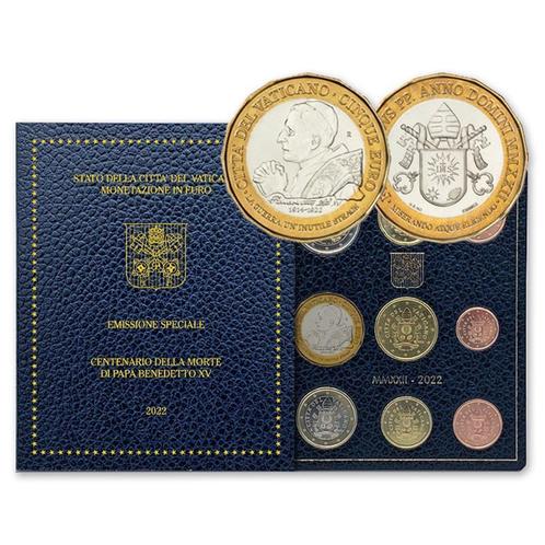 Coffret BU Vatican 2022 Blister - 1 cent à 2 euros + 5 euros, Timbres & Monnaies, Monnaies | Europe | Monnaies euro, Série, Autres valeurs