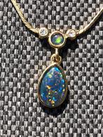 Collier en argent sterling plaqué rhodium Coober Pedy Opal t, Argent, Enlèvement ou Envoi, Neuf, Or