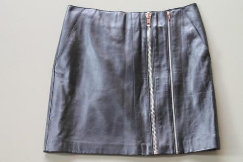 Ongedr lamslederen rok Maje, gevoerd, Kleding | Dames, Rokken, Nieuw, Maat 36 (S), Zwart, Boven de knie, Verzenden