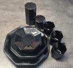 Zwart Servies 6-hoekig, Maison & Meubles, Cuisine | Vaisselle, Enlèvement, Utilisé, Autres styles, Service complet