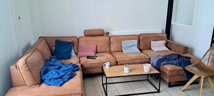 Zetel u vorm nubuck, Huis en Inrichting, Zetels | Complete zithoeken, Gebruikt, Ophalen