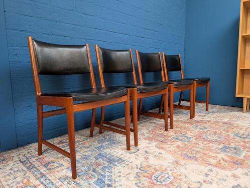 4x Deens design stoelen, Søren Willadsen, midcentury, Verzamelen, Retro, Huis en Inrichting, Ophalen