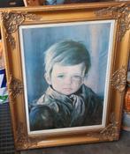 Mooi, Groot Schilderij met Prachtige Kader - Jaren '70 🌺🌺, Ophalen of Verzenden
