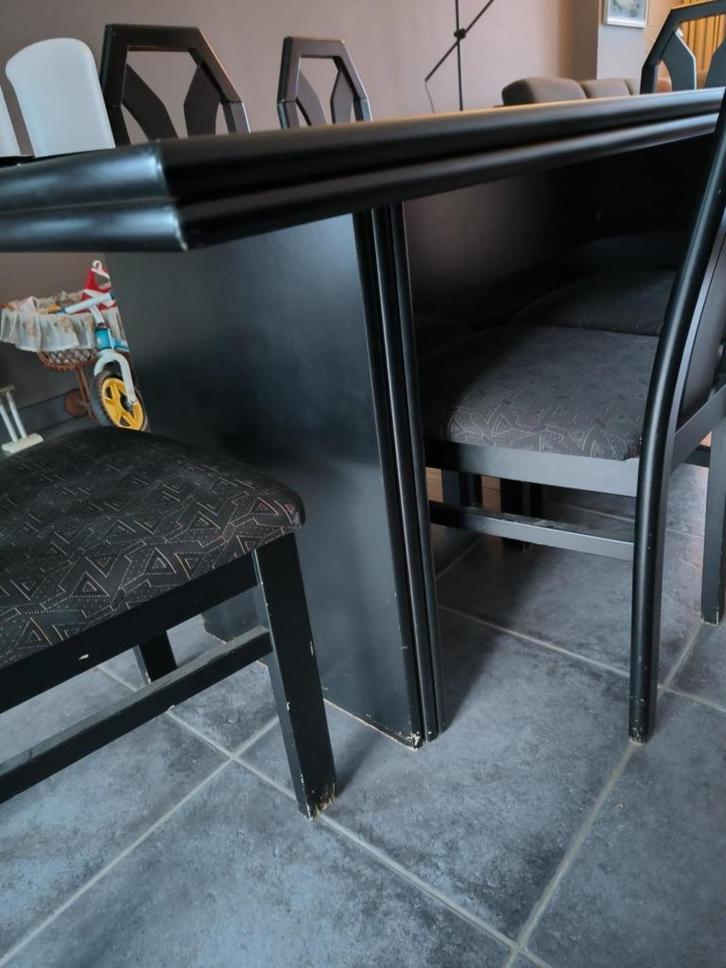 Eettafel + 6 stoelen, Huis en Inrichting, Tafels | Eettafels, Gebruikt, 50 tot 100 cm, 150 tot 200 cm, Vijf personen of meer, Rechthoekig