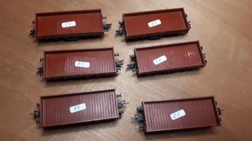 14 voitures différentes à plat ou à mi-hauteur H0, Analogique, Enlèvement ou Envoi, Fleischmann, Wagon
