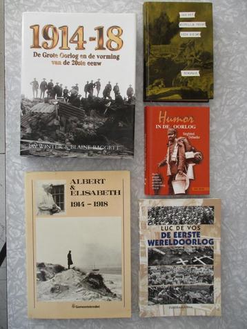 1914 - 1918 : lot van 5 boeken SAMEN voor 20 euro beschikbaar voor biedingen