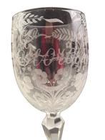 Deux verres en cristal gravé – Décor floral – Début XXᵉ s, Enlèvement ou Envoi