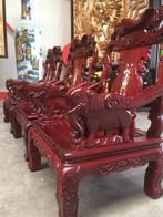 Chinees meubel 6dlg Chinese bankstel met parelmoer Rosewood., Ophalen