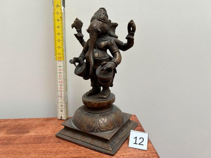Ganesh - statue en bronze - 12, Antiquités & Art, Art | Art non-occidental, Enlèvement ou Envoi