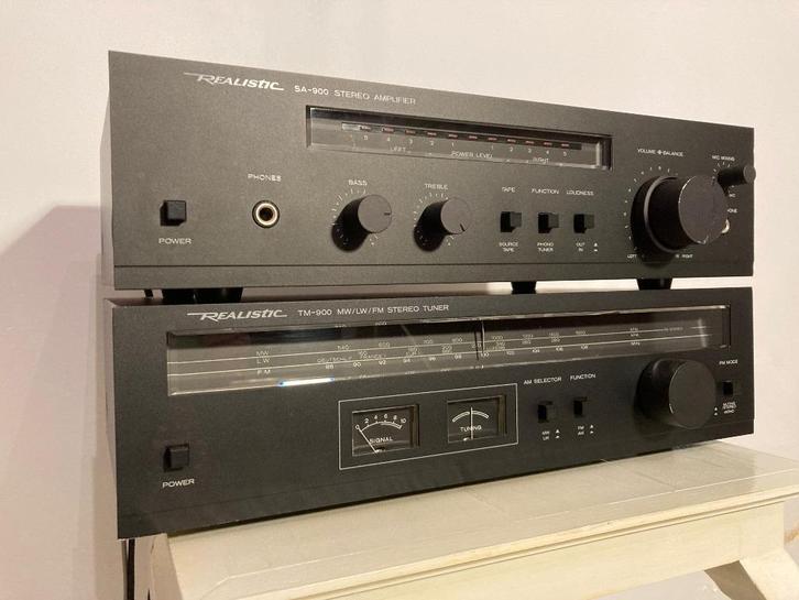 Realistic stereo tuner SA-900 en amplifier TM-900, Audio, Tv en Foto, Stereoketens, Gebruikt, Speakers, Ophalen of Verzenden