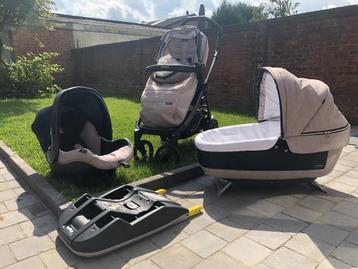 Poussette trio + base isofix