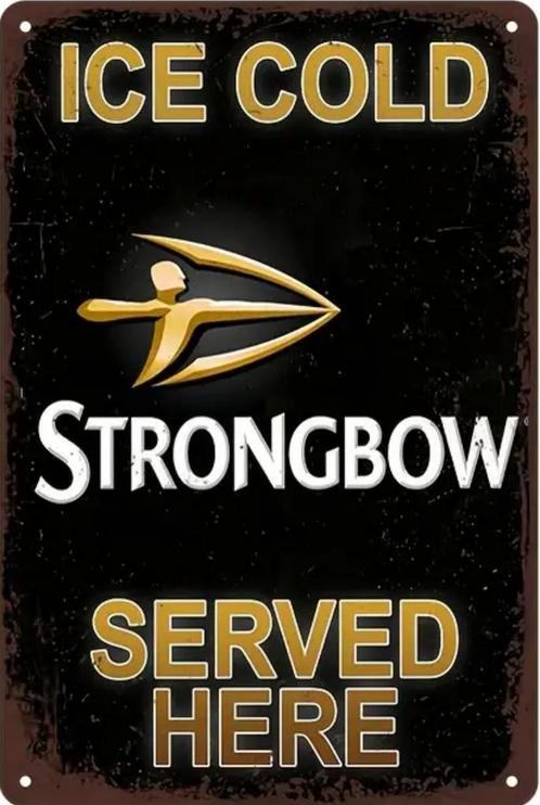 Reclamebord vintage Strongbow Cider - mancave poolhouse new, Verzamelen, Merken en Reclamevoorwerpen, Zo goed als nieuw, Reclamebord