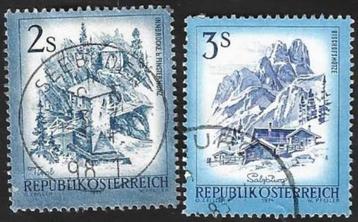 2 Postzegels Oostenrijk 1974 Landschappen beschikbaar voor biedingen