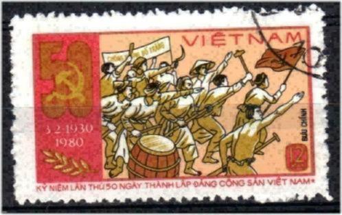 Vietnam 1980 - Yvert 222 - Kommunistische partij (ST), Timbres & Monnaies, Timbres | Asie, Affranchi, Envoi