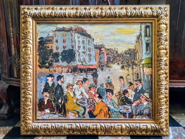 Marc Clauzade — „Les Gobelins de Paris” — Olieverf op doek —, Antiek en Kunst, Kunst | Schilderijen | Modern, Ophalen
