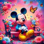 diamond painting:"MICKEY-bank",50x50cm.,ronde steentjes,full, Hobby en Vrije tijd, Ophalen of Verzenden, Nieuw, Materiaal