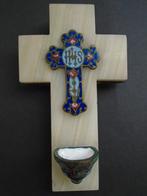 Wijwatervaatje email cloisonne., Ophalen of Verzenden, Gebruikt, Christendom | Katholiek
