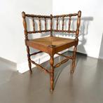 Vintage bobbin hoekstoel / stoeltje, Ophalen of Verzenden, Hout