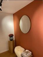 Grote ronde spiegel met messing rand, Huis en Inrichting, Woonaccessoires | Spiegels, Ophalen, Zo goed als nieuw