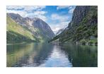 Foto Geirangerfjord 60 cm x 40 cm, aluminium,witte toplaag, Ophalen of Verzenden, Nieuw