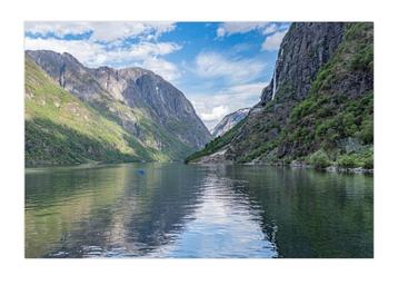Foto Geirangerfjord 60 cm x 40 cm, aluminium,witte toplaag beschikbaar voor biedingen