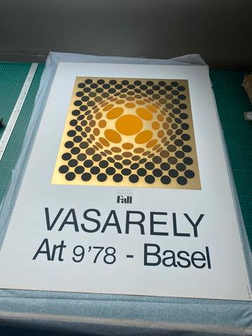 Originele poster 78 voor de goudtentoonstelling van Vasarely beschikbaar voor biedingen