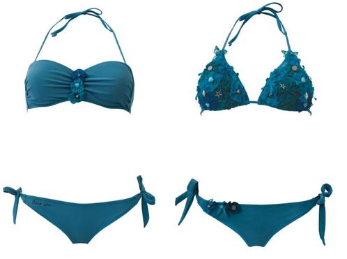 BKNBZ Swimming Suzie DUO bandeau & triangle bikini 36, Kleding | Dames, Badmode en Zwemkleding, Nieuw, Bikini, Blauw, Verzenden