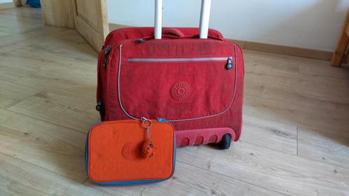 Kipling trolley koffer en grote etui, Handtassen en Accessoires, Tassen | Schooltassen, Zo goed als nieuw, Rood, Ophalen of Verzenden