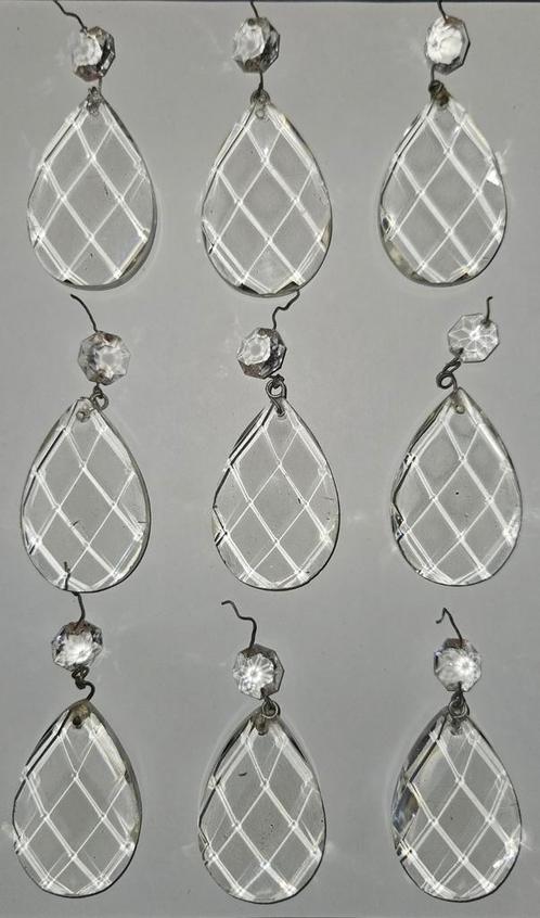 Kroonluchter glaskristallen  begin 20e eeuw, Antiek en Kunst, Antiek | Glaswerk en Kristal, Ophalen of Verzenden