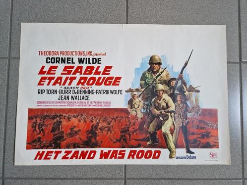 filmaffiche Beach Red 1967 filmposter, Verzamelen, Posters, Zo goed als nieuw, Film en Tv, A1 t/m A3, Rechthoekig Liggend, Ophalen of Verzenden