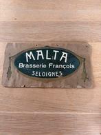 Carton publicitaire brasserie François Seloignes bière Malta, Ophalen of Verzenden, Gebruikt
