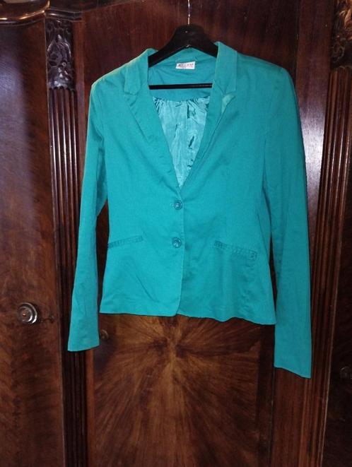 Groene blazer maat M, Kleding | Dames, Jasjes, Kostuums en Pakken, Gedragen, Jasje, Maat 38/40 (M), Groen, Ophalen of Verzenden