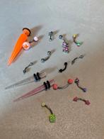 Lot van verschillende piercings (navelpiercing, oorbellen,, Handtassen en Accessoires, Piercings, Ophalen of Verzenden, Zo goed als nieuw