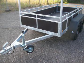 nieuwe gegalvaniseerde dubbelas aanhangwagen met coc attest beschikbaar voor biedingen