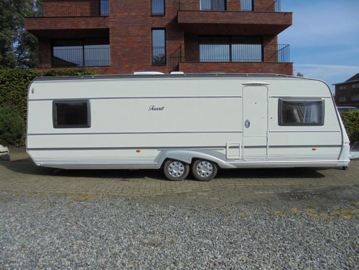 LMC Favorit,3/2007,7 slp/vast+stapelbed+rondzit,airco,1e eig, Caravans en Kamperen, Caravans, Particulier, meer dan 6, 1500 - 2000 kg