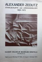 affiche Alexander Zedlitz Musée Kaiser Wilhelm Krefeld 1972, Antiquités & Art, Enlèvement ou Envoi