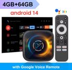 Boîtier IPTV Android 14 4 Gb/ 64 Gb, TV, Hi-fi & Vidéo, Lecteurs multimédias, Enlèvement ou Envoi, Comme neuf, HDMI