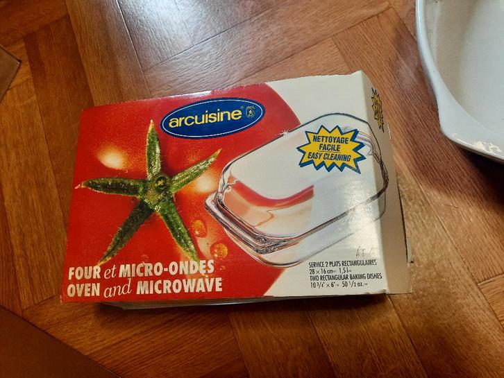 nieuwe glazen schotel voor oven-microgolf 2stks Aircuisine, Huis en Inrichting, Keuken | Potten en Pannen, Nieuw, Glas, Ophalen of Verzenden