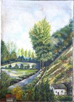 H. Collin waterverf op doek "Landschap Eng", gesigneerd, Ophalen