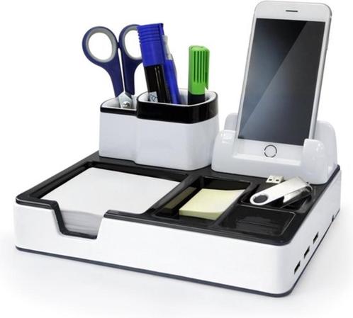 Monolith Desk Organizer wit met 3 USB poorten, Diversen, Bureau-accessoires, Gebruikt, Ophalen of Verzenden