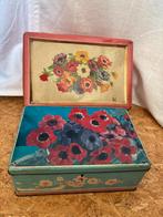 Set van 2 vintage blikken dozen met bloemen, Antiek en Kunst, Ophalen