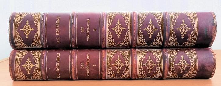 Rousseau, J.-J. Les Confessions 1889 reliure, Antiek en Kunst, Antiek | Boeken en Manuscripten, Ophalen of Verzenden