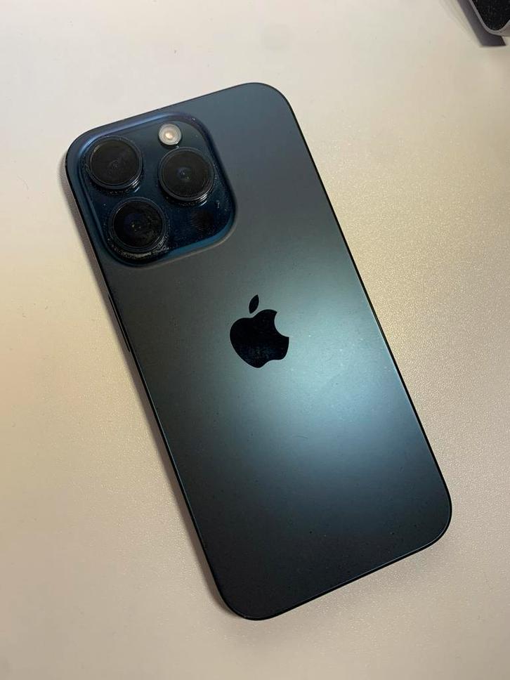 iPhone 15 pro - 128 GB - titanium blue, Telecommunicatie, Mobiele telefoons | Apple iPhone, Zo goed als nieuw, 128 GB, iPhone 15 Pro