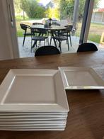 9 Grote vierkante borden, Huis en Inrichting, Keuken | Servies, Ophalen, Zo goed als nieuw, Bord(en)