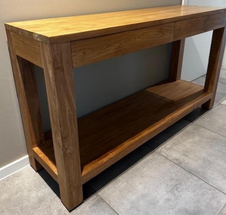 Side table te koop, Huis en Inrichting, Tafels | Bijzettafels, Zo goed als nieuw, Rechthoekig, 60 cm of meer, 75 cm of meer, Hout