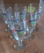 6 vintage Rodenbach glazen met hopblad, met originele doos, Nieuw, Overige merken, Glas of Glazen, Ophalen
