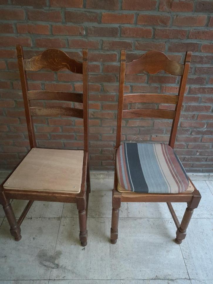 Stoelen in hout, Huis en Inrichting, Stoelen, Gebruikt, Hout, Ophalen