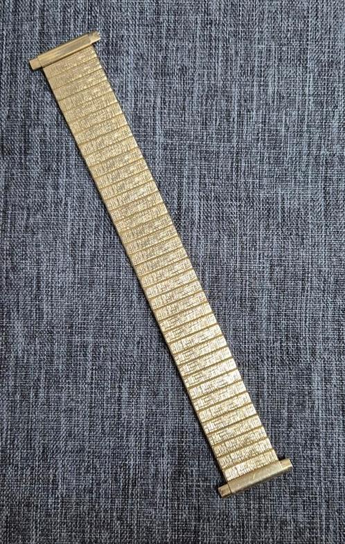 Vintage horlogeband Gay Frerès flexband, Sprint rolled gold, Handtassen en Accessoires, Sporthorloges, Gebruikt, Geel, Verzenden